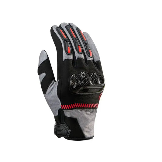 GUANTES SCOYCO MC203 NEGRO GRIS ROJO