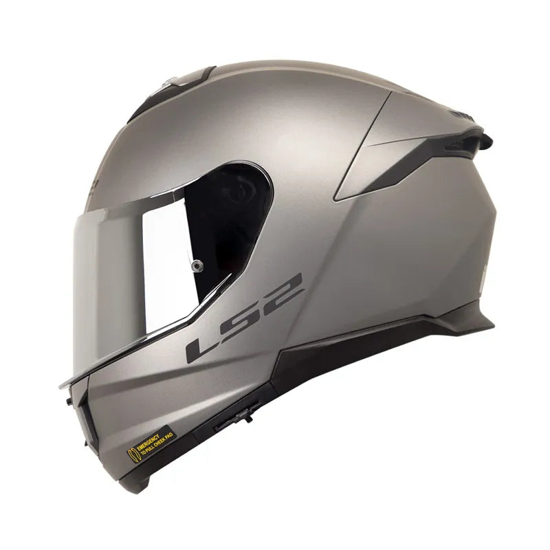 CASCO LS2 FF 808 STREAM II PLATEADO TITANIUM
