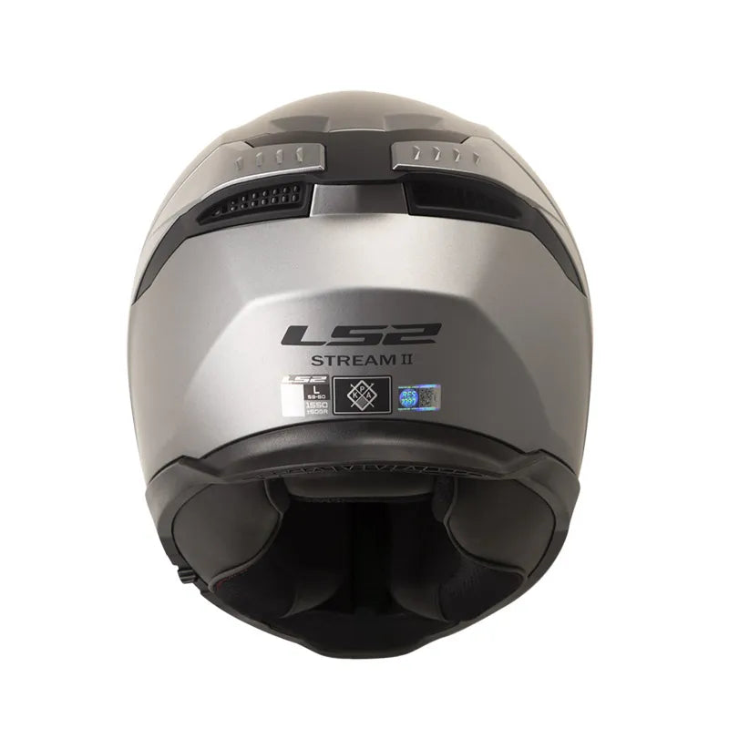 CASCO LS2 FF 808 STREAM II PLATEADO TITANIUM