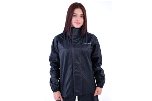 IMPERMEABLE VETROX PORTABLE PLUS MUJER NEGRO ROSA