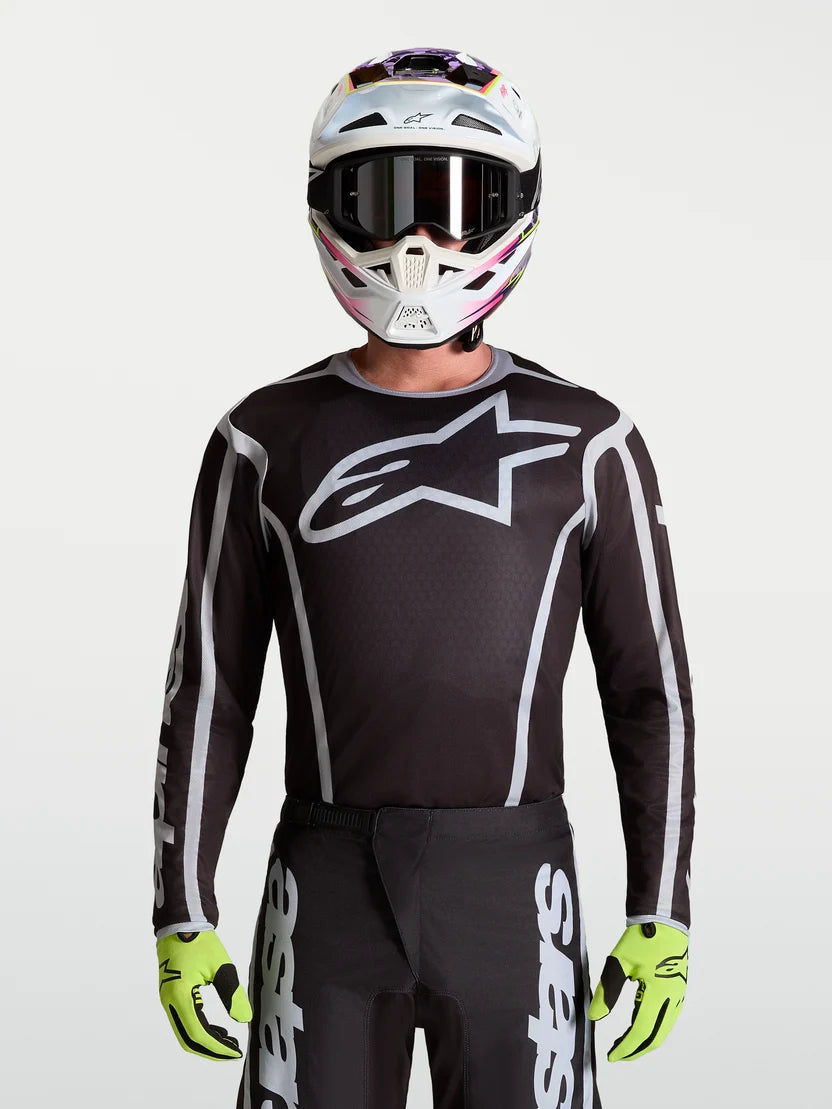 JERSEY ALPINESTARS FLUID APEX V2 NEGRO PLATEADO