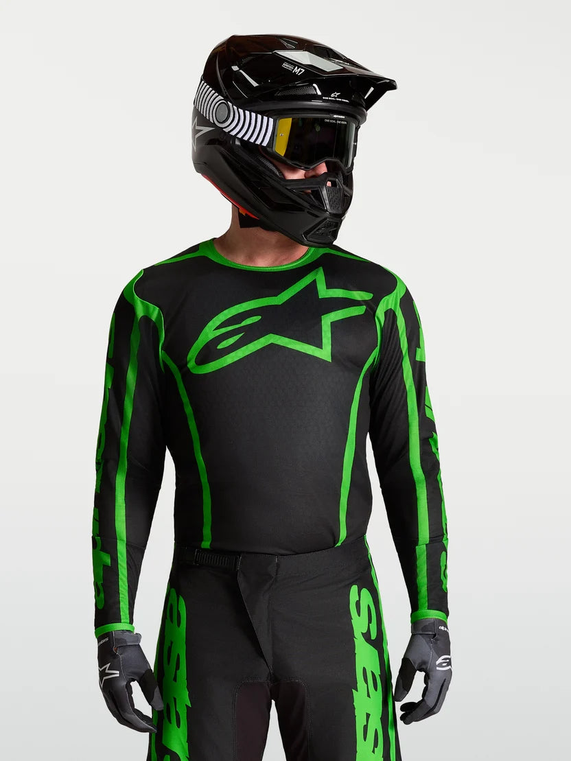 JERSEY ALPINESTARS FLUID APEX V2 NEGRO VERDE