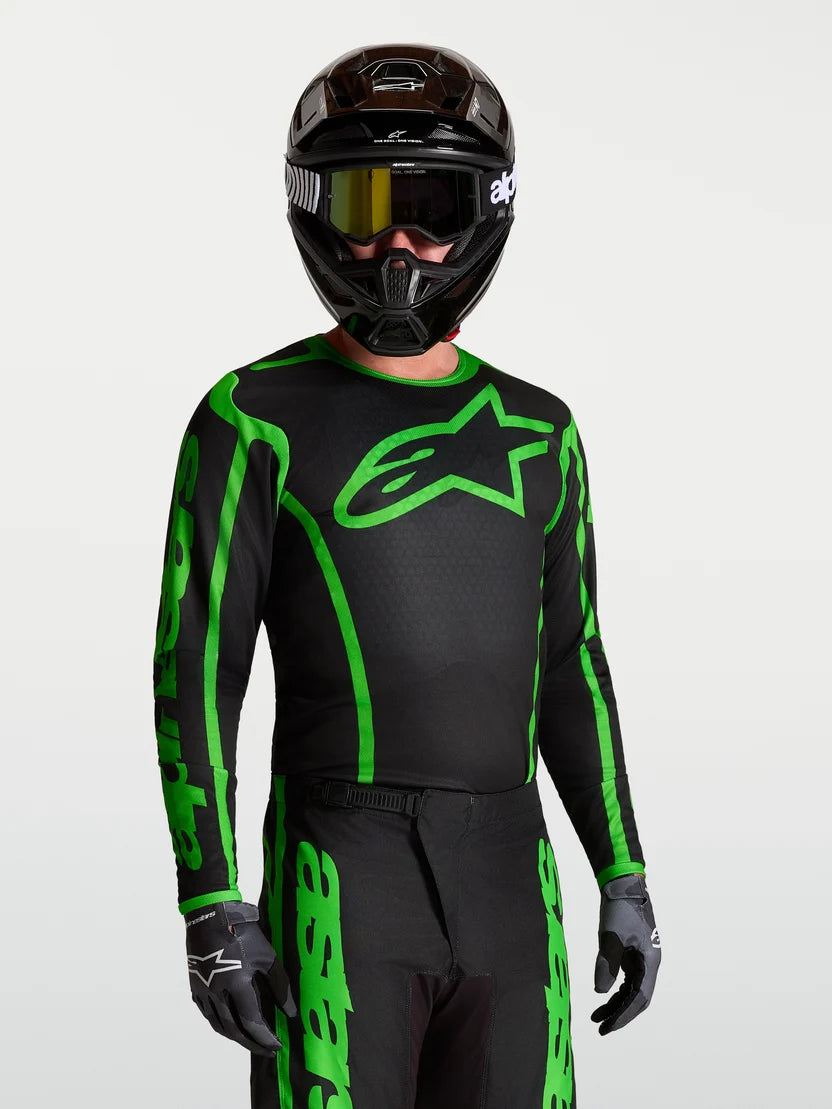 JERSEY ALPINESTARS FLUID APEX V2 NEGRO VERDE
