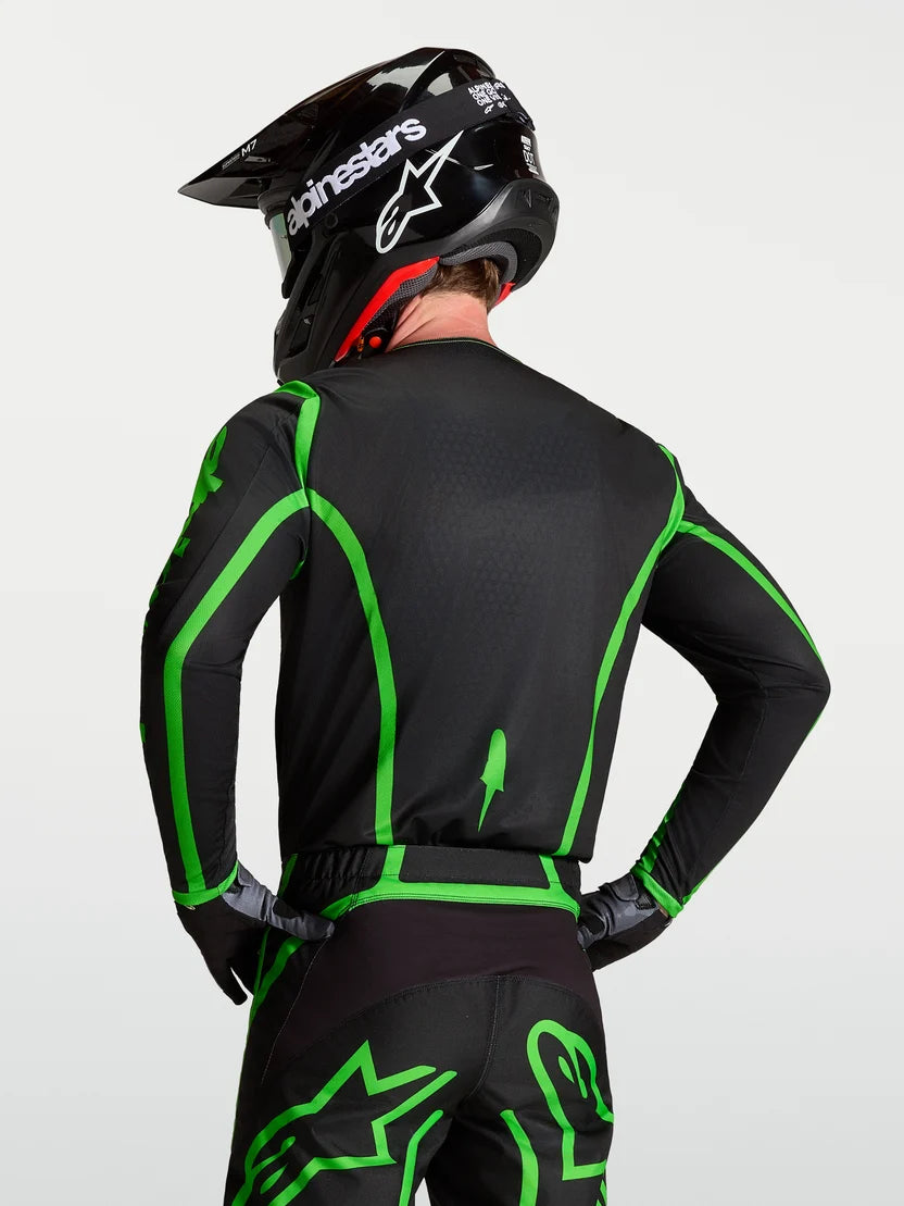 JERSEY ALPINESTARS FLUID APEX V2 NEGRO VERDE