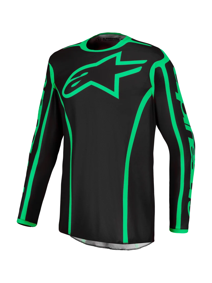 JERSEY ALPINESTARS FLUID APEX V2 NEGRO VERDE