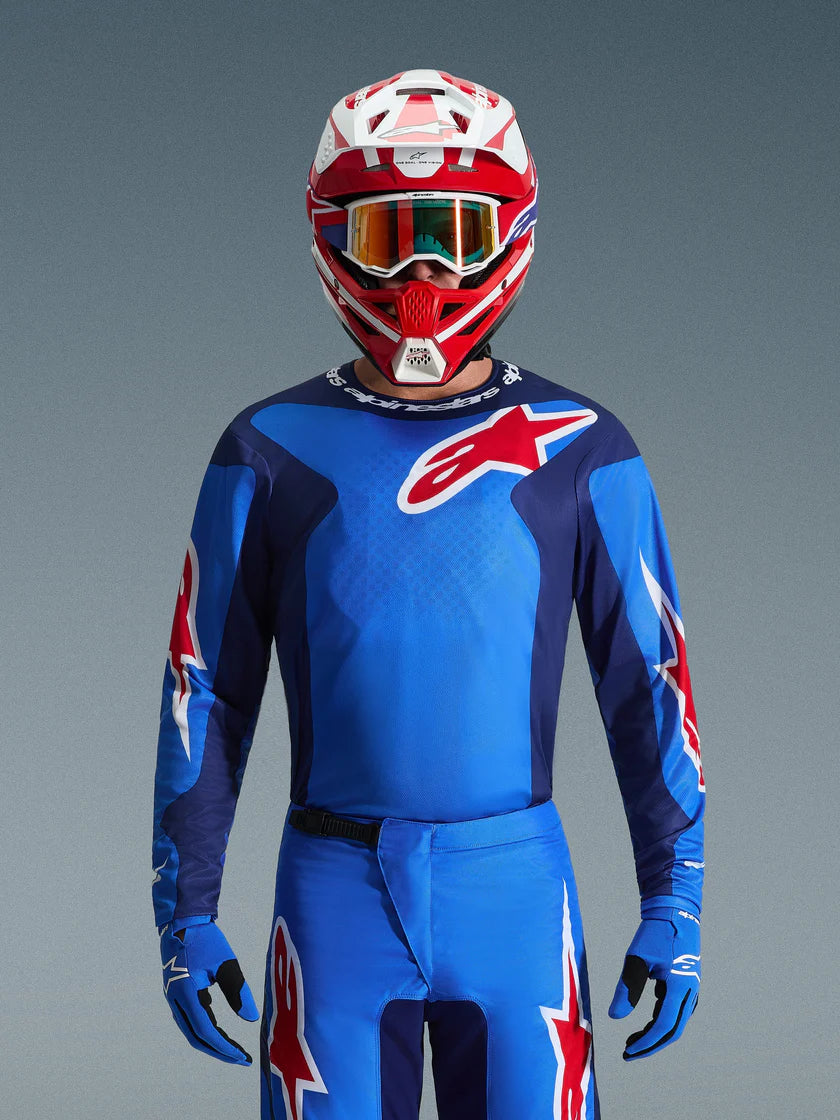 JERSEY ALPINESTARS FLUID GRID  AZUL/ROJO