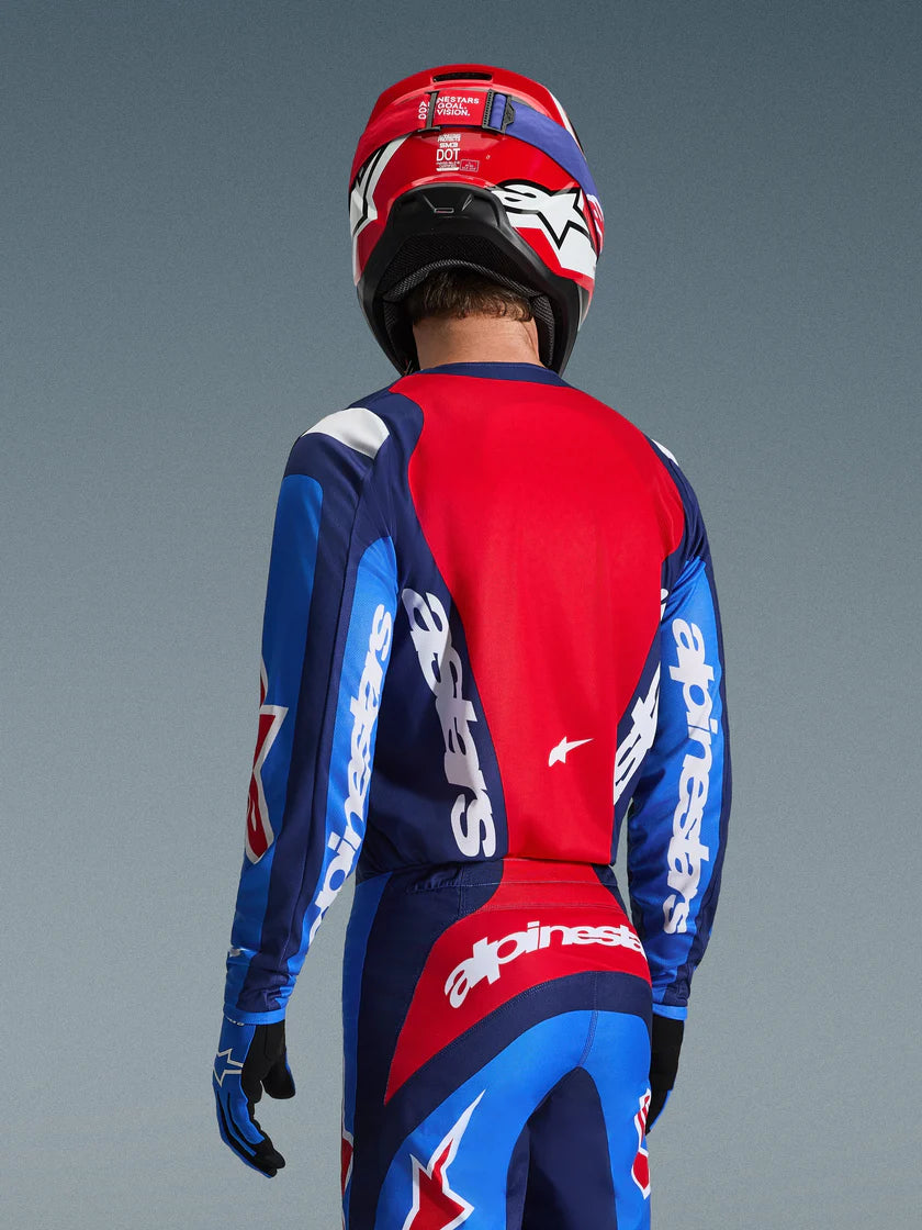 JERSEY ALPINESTARS FLUID GRID  AZUL/ROJO