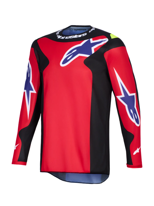 JERSEY ALPINESTARS FLUID GRID ROJO/NEGRO/MORADO