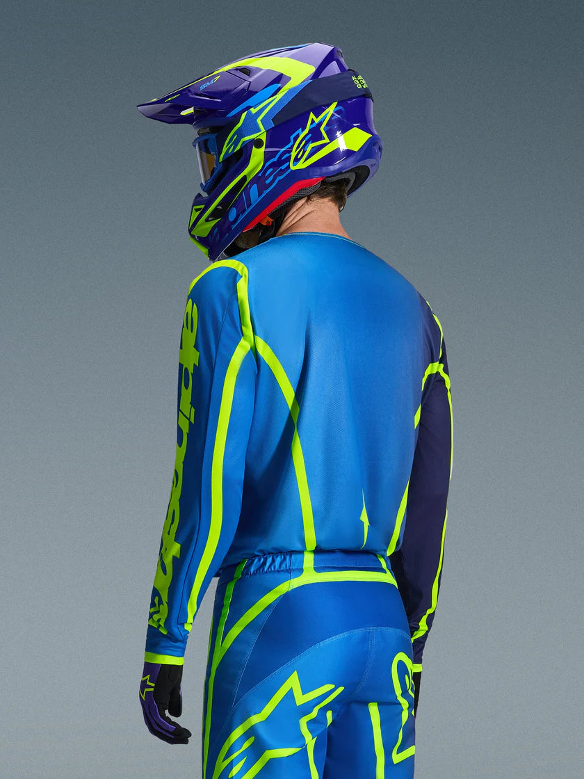 JERSEY ALPINESTARS FLUID APEX AZUL AMARILLO FLUOR