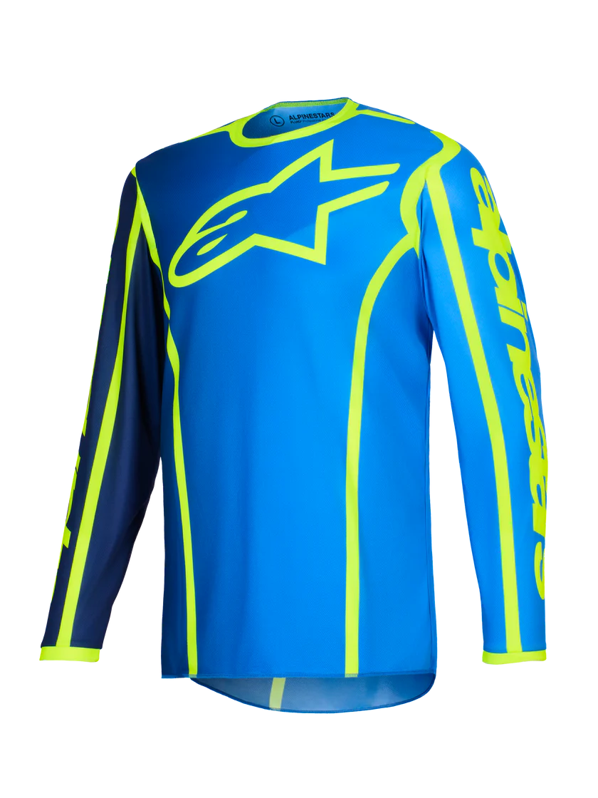 JERSEY ALPINESTARS FLUID APEX AZUL AMARILLO FLUOR