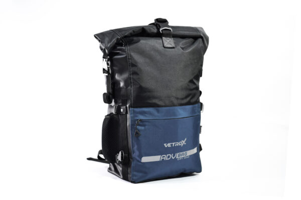 MORRAL IMPERMEABLE DE DOBLE CAPA VETROX DE 26 LITROS AZUL