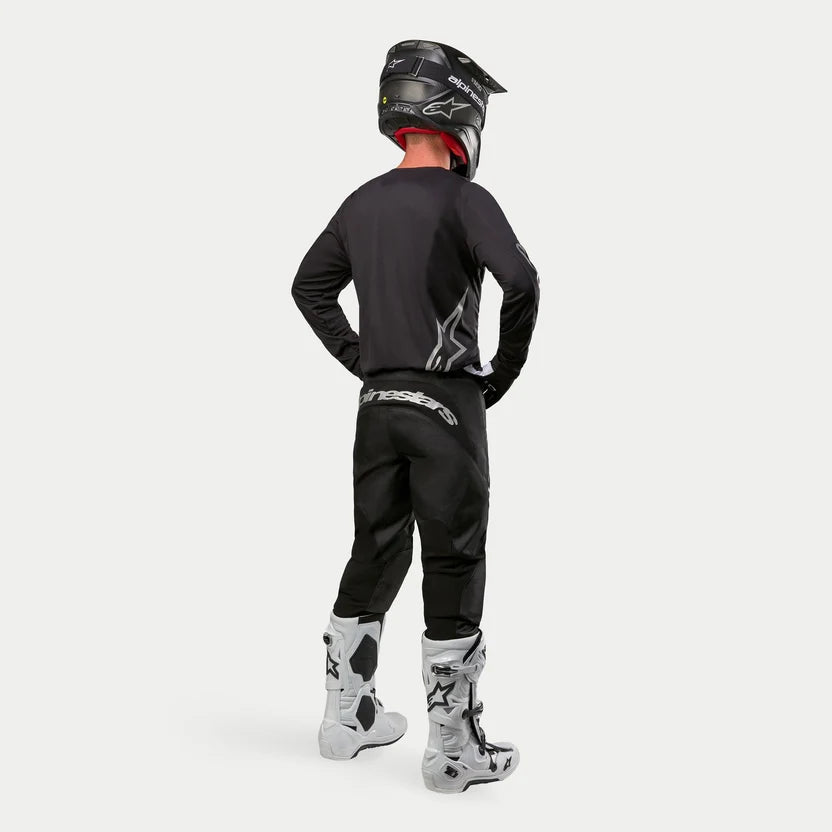 PANTALON MOTOCROSS ALPINESTARS FLUID GRAPHITE NEGRO PLATEADO