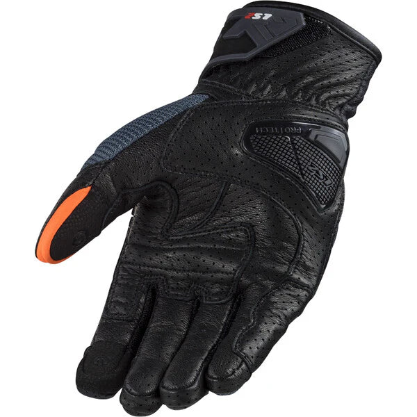 GUANTES LS2 AIR RAPTOR AZUL NARANJA