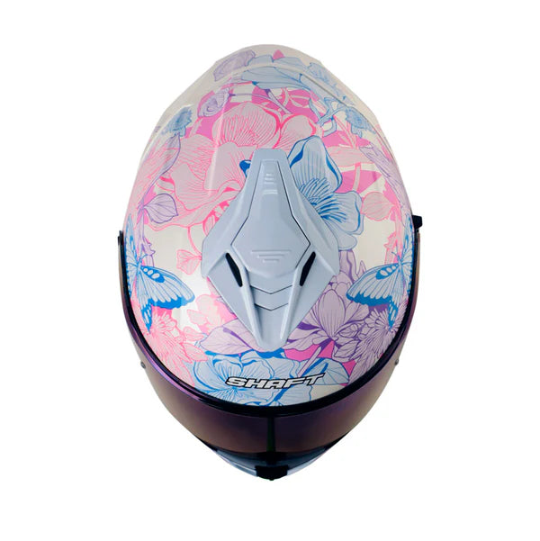 CASCO SHAFT 598 GTR GYVERNY BLANCO PERLA FUCSIA BRILLANTE