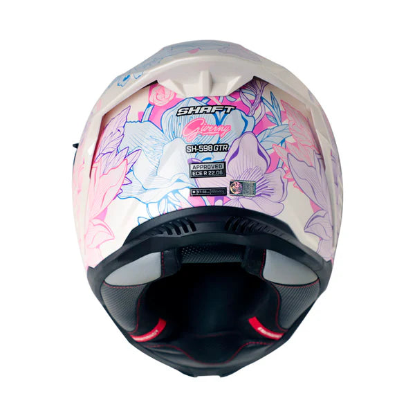 CASCO SHAFT 598 GTR GYVERNY BLANCO PERLA FUCSIA BRILLANTE