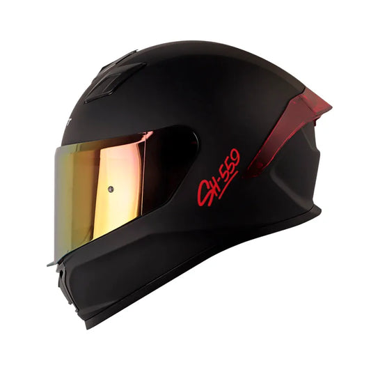 CASCO SHAFT SH-559 SOLID NEGRO ROJO