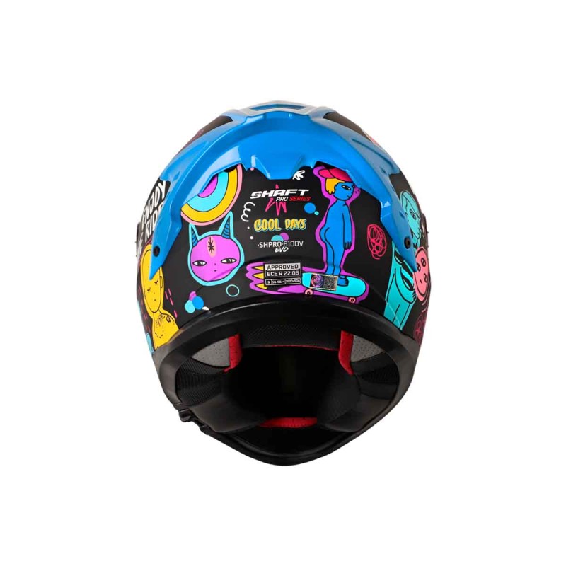 CASCO SHAFT PRO 610 DV EVO COOL DAYS NEGRO AZUL AMARILLO