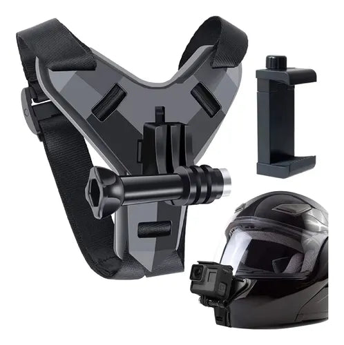 SOPORTE PARA CELULAR Y CAMARA CASCO