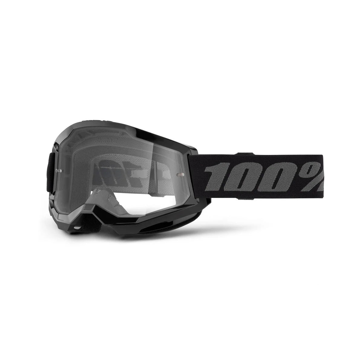 GOGGLES 100% STRATA 2 NEGRO LENTE TRANSPARENTE