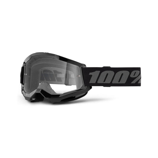 GOGGLES 100% STRATA 2 NEGRO LENTE TRANSPARENTE