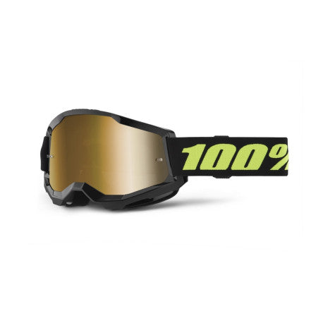 GOGGLES 100% STRATA 2 SOLAR ECLIPSE LENTE DORADO