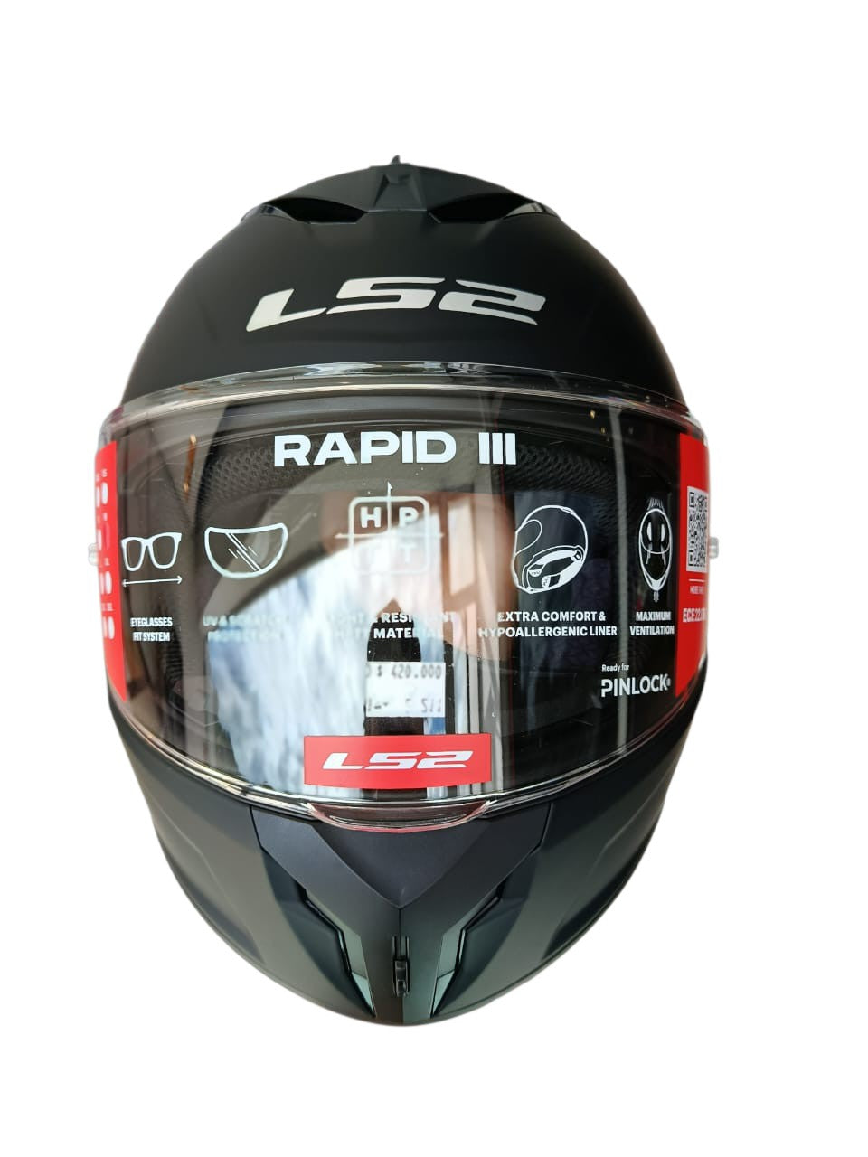 CASCO INTEGRAL LS2 FF 820 SOLID NEGRO MATE