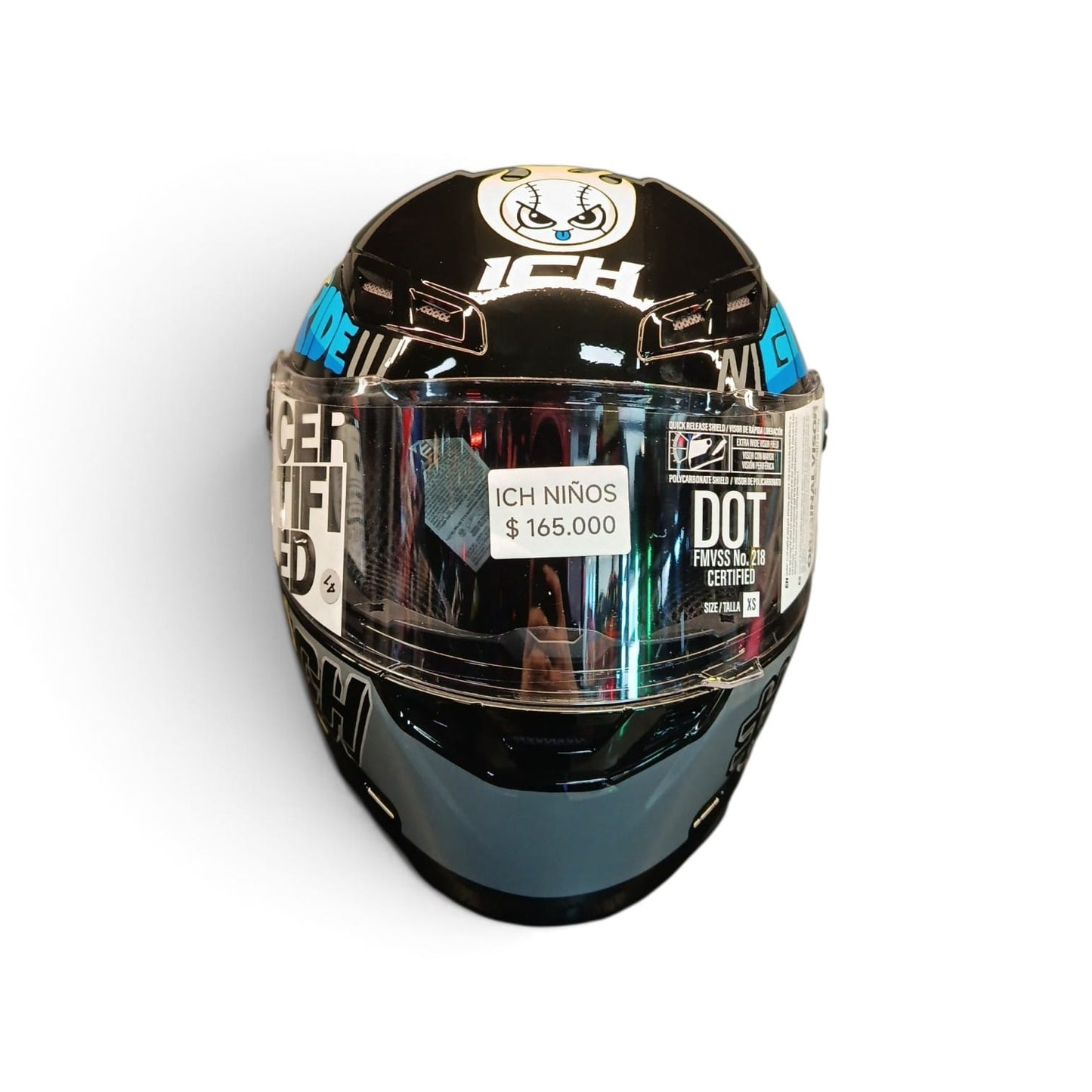 CASCO NIÑO/A INTEGRAL ICH 501SP S KIDS GO NEGRO AZUL BRILLANTE