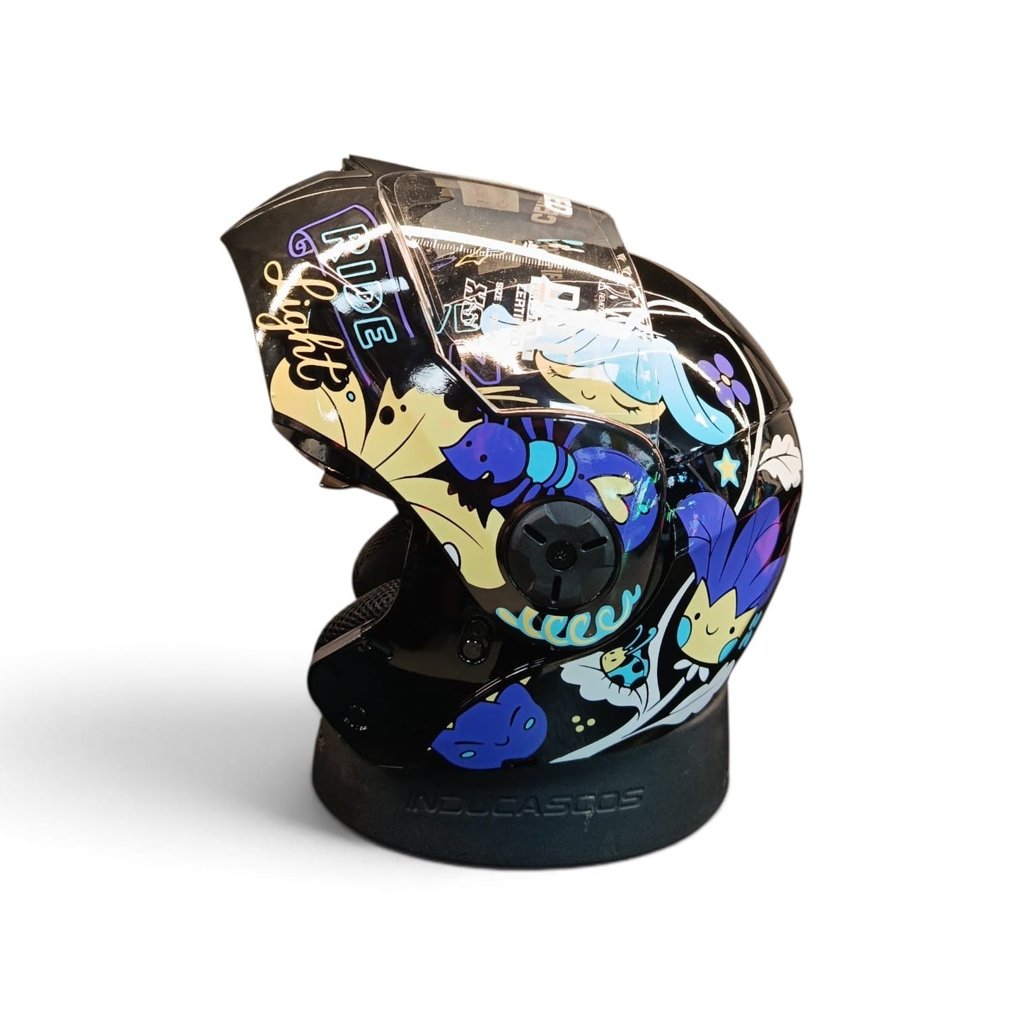 CASCO NIÑO/A ABATIBLE ICH 3110S KIDS NATURALEZA AZUL NEGRO BRILLANTE