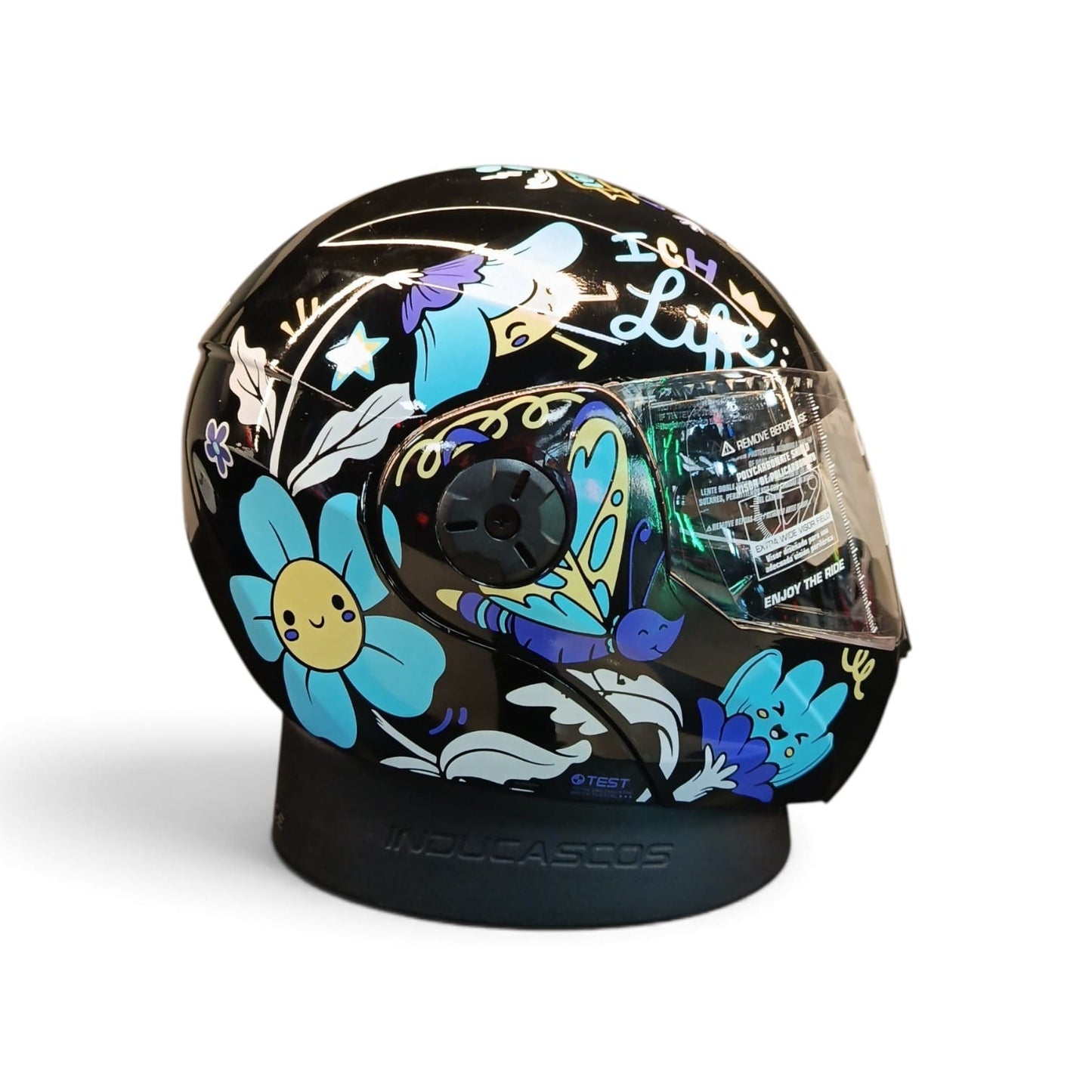CASCO NIÑO/A ABATIBLE ICH 3110S KIDS NATURALEZA AZUL NEGRO BRILLANTE