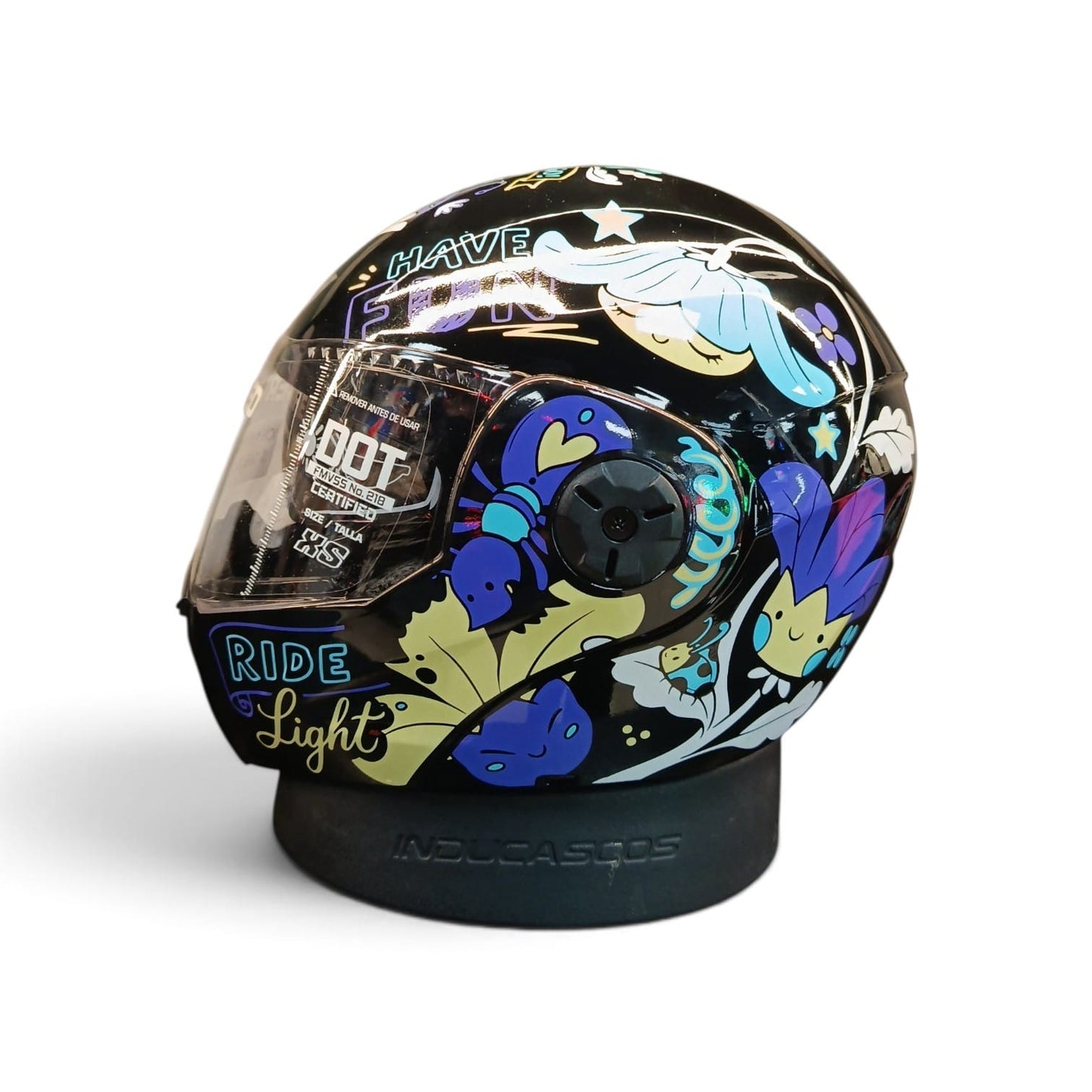 CASCO NIÑO/A ABATIBLE ICH 3110S KIDS NATURALEZA AZUL NEGRO BRILLANTE