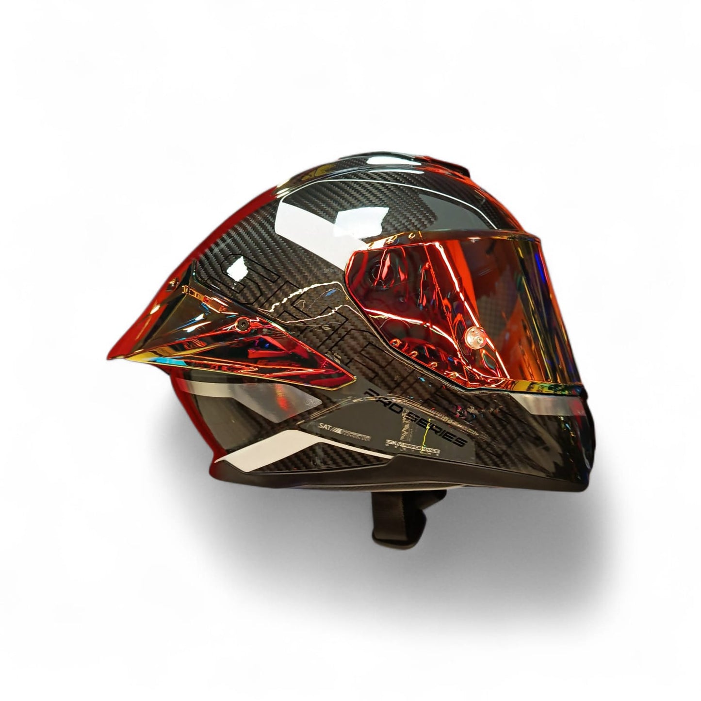 CASCO INTEGRAL SHAFT PRO 620C EVO HALD NEGRO BRILLO VISOR DORADO 3K FIBRA DE CARBONO