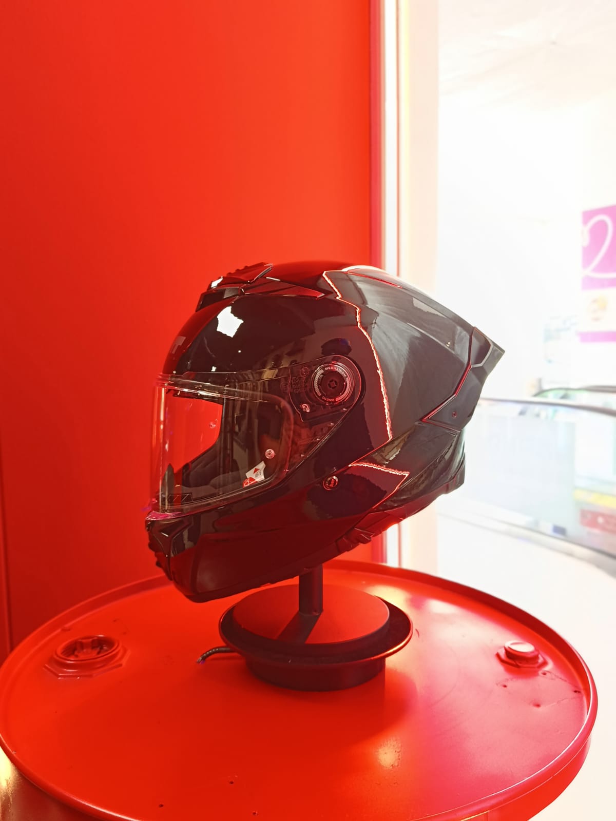 CASCO INTEGRAL  MT FF118SV THUNDER 4 SV PURE A1 NEGRO BRILLO