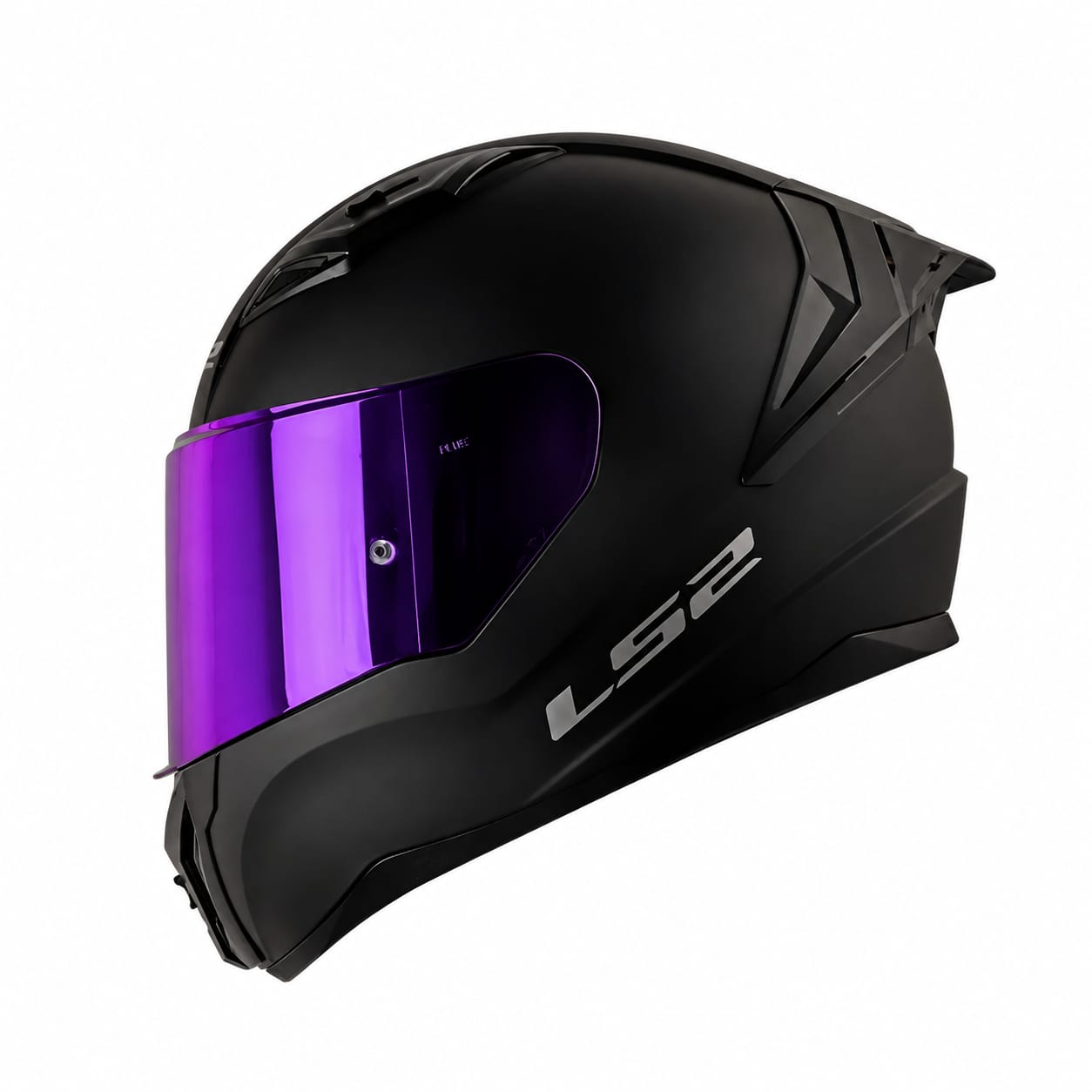 CASCO INTEGRAL LS2 FF 810 VIGO SOLID NEGRO MATE VISOR PURPURA