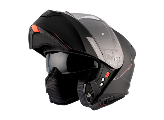 CASCO MT GENESIS  ABATIBLE NEGRO MATE